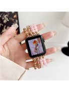 For Apple Watch 10 46mm / Ultra 2 / Ultra 49mm / 9 8 7 45mm / SE (2023) SE (2022) SE 6 5 4 44mm / 3 2 1 42mm Ethnic Style Beaded Watch Band - Pink