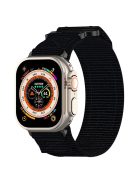 For Apple Watch 10 46mm / Ultra 2 / Ultra 49mm / 9 8 7 45mm / SE (2023) SE (2022) SE 6 5 4 44mm / 3 2 1 42mm Fastening Watchband Nylon Strap - Black