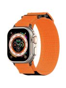 For Apple Watch 10 46mm / Ultra 2 / Ultra 49mm / 9 8 7 45mm / SE (2023) SE (2022) SE 6 5 4 44mm / 3 2 1 42mm Fastening Watchband Nylon Strap - Orange