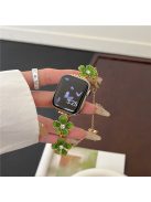 For Apple Watch 10 46mm / Ultra 2 / Ultra 49mm / 9 8 7 45mm / SE (2023) SE (2022) SE 6 5 4 44mm / 3 2 1 42mm Flower Chain Strap - Green