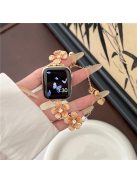 For Apple Watch 10 46mm / Ultra 2 / Ultra 49mm / 9 8 7 45mm / SE (2023) SE (2022) SE 6 5 4 44mm / 3 2 1 42mm Flower Chain Strap - Orange