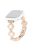 For Apple Watch 10 46mm / Ultra 2 / Ultra 49mm / 9 8 7 45mm / SE (2023) SE (2022) SE 6 5 4 44mm / 3 2 1 42mm Flower Design Metal Watch Strap - Rose Gold