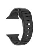 For Apple Watch 10 46mm / Ultra 2 / Ultra 49mm / 9 8 7 45mm / SE (2023) SE (2022) SE 6 5 4 44mm / 3 2 1 42mm Fluororubber Watch Band - Black