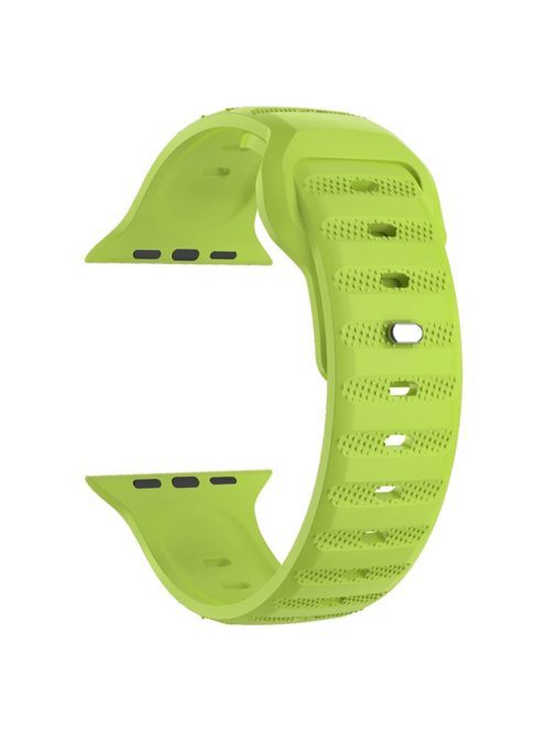 For Apple Watch 10 46mm / Ultra 2 / Ultra 49mm / 9 8 7 45mm / SE (2023) SE (2022) SE 6 5 4 44mm / 3 2 1 42mm Fluororubber Watch Band - Fluorescent Green