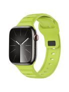 For Apple Watch 10 46mm / Ultra 2 / Ultra 49mm / 9 8 7 45mm / SE (2023) SE (2022) SE 6 5 4 44mm / 3 2 1 42mm Fluororubber Watch Band - Fluorescent Green