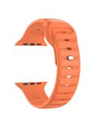 For Apple Watch 10 46mm / Ultra 2 / Ultra 49mm / 9 8 7 45mm / SE (2023) SE (2022) SE 6 5 4 44mm / 3 2 1 42mm Fluororubber Watch Band - Orange