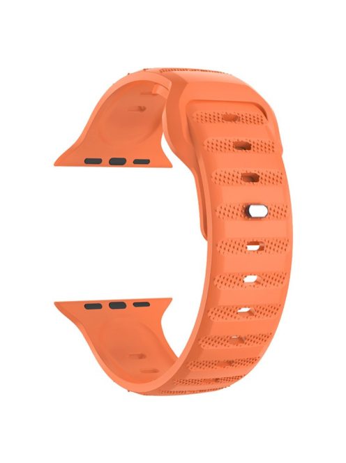 For Apple Watch 10 46mm / Ultra 2 / Ultra 49mm / 9 8 7 45mm / SE (2023) SE (2022) SE 6 5 4 44mm / 3 2 1 42mm Fluororubber Watch Band - Orange