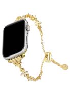 For Apple Watch 10 46mm / Ultra 2 / Ultra 49mm / 9 8 7 45mm / SE (2023) SE (2022) SE 6 5 4 44mm / 3 2 1 42mm Four-Leaf Clover Copper Watch Strap - Gold