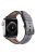 For Apple Watch 10 46mm / Ultra 2 / Ultra 49mm / 9 8 7 45mm / SE (2023) SE (2022) SE 6 5 4 44mm / 3 2 1 42mm Genuine Cow Leather Band - Grey