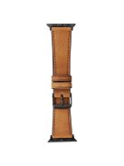 For Apple Watch 10 46mm / Ultra 2 / Ultra 49mm / 9 8 7 45mm / SE (2023) SE (2022) SE 6 5 4 44mm / 3 2 1 42mm Genuine Cow Leather Strap - Brown