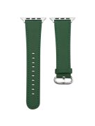 For Apple Watch 10 46mm / Ultra 2 / Ultra 49mm / 9 8 7 45mm / SE (2023) SE (2022) SE 6 5 4 44mm / 3 2 1 42mm Genuine Cow Leather Strap - Green