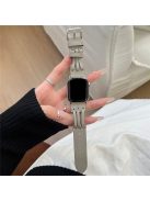 For Apple Watch 10 46mm / Ultra 2 / Ultra 49mm / 9 8 7 45mm / SE (2023) SE (2022) SE 6 5 4 44mm / 3 2 1 42mm Genuine Cow Leather Strap Bracelet - Light Grey