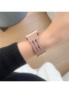 For Apple Watch 10 46mm / Ultra 2 / Ultra 49mm / 9 8 7 45mm / SE (2023) SE (2022) SE 6 5 4 44mm / 3 2 1 42mm Genuine Cow Leather Strap Bracelet - Pink