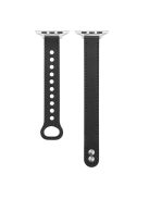 For Apple Watch 10 46mm / Ultra 2 / Ultra 49mm / 9 8 7 45mm / SE (2023) SE (2022) SE 6 5 4 44mm / 3 2 1 42mm Genuine Cow Leather Watch Band - Black