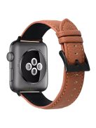 For Apple Watch 10 46mm / Ultra 2 / Ultra 49mm / 9 8 7 45mm / SE (2023) SE (2022) SE 6 5 4 44mm / 3 2 1 42mm Genuine Cow Leather Watch Band - Brown