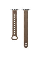 For Apple Watch 10 46mm / Ultra 2 / Ultra 49mm / 9 8 7 45mm / SE (2023) SE (2022) SE 6 5 4 44mm / 3 2 1 42mm Genuine Cow Leather Watch Band - Tan