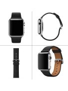 For Apple Watch 10 46mm / Ultra 2 / Ultra 49mm / 9 8 7 45mm / SE (2023) SE (2022) SE 6 5 4 44mm / 3 2 1 42mm Genuine Cow Leather Watch Strap - Black