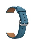 For Apple Watch 10 46mm / Ultra 2 / Ultra 49mm / 9 8 7 45mm / SE (2023) SE (2022) SE 6 5 4 44mm / 3 2 1 42mm Genuine Cow Leather Watch Strap - Cyan