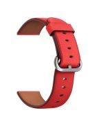 For Apple Watch 10 46mm / Ultra 2 / Ultra 49mm / 9 8 7 45mm / SE (2023) SE (2022) SE 6 5 4 44mm / 3 2 1 42mm Genuine Cow Leather Watch Strap - Red