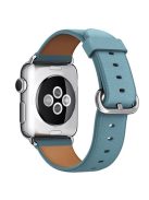 For Apple Watch 10 46mm / Ultra 2 / Ultra 49mm / 9 8 7 45mm / SE (2023) SE (2022) SE 6 5 4 44mm / 3 2 1 42mm Genuine Cow Leather Watch Strap - Sky Blue