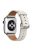 For Apple Watch 10 46mm / Ultra 2 / Ultra 49mm / 9 8 7 45mm / SE (2023) SE (2022) SE 6 5 4 44mm / 3 2 1 42mm Genuine Cow Leather Watch Strap - White