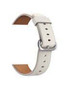 For Apple Watch 10 46mm / Ultra 2 / Ultra 49mm / 9 8 7 45mm / SE (2023) SE (2022) SE 6 5 4 44mm / 3 2 1 42mm Genuine Cow Leather Watch Strap - White