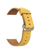 For Apple Watch 10 46mm / Ultra 2 / Ultra 49mm / 9 8 7 45mm / SE (2023) SE (2022) SE 6 5 4 44mm / 3 2 1 42mm Genuine Cow Leather Watch Strap - Yellow