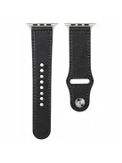 For Apple Watch 10 46mm / Ultra 2 / Ultra 49mm / 9 8 7 45mm / SE (2023) SE (2022) SE 6 5 4 44mm / 3 2 1 42mm Genuine Cow Leather Watchband - Black