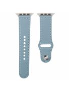 For Apple Watch 10 46mm / Ultra 2 / Ultra 49mm / 9 8 7 45mm / SE (2023) SE (2022) SE 6 5 4 44mm / 3 2 1 42mm Genuine Cow Leather Watchband - Blue