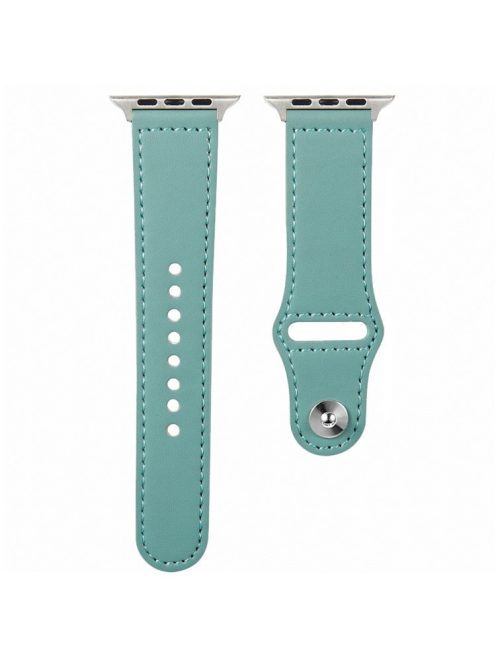 For Apple Watch 10 46mm / Ultra 2 / Ultra 49mm / 9 8 7 45mm / SE (2023) SE (2022) SE 6 5 4 44mm / 3 2 1 42mm Genuine Cow Leather Watchband - Green