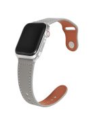 For Apple Watch 10 46mm / Ultra 2 / Ultra 49mm / 9 8 7 45mm / SE (2023) SE (2022) SE 6 5 4 44mm / 3 2 1 42mm Genuine Cow Leather Watchband - Grey