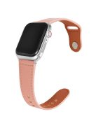 For Apple Watch 10 46mm / Ultra 2 / Ultra 49mm / 9 8 7 45mm / SE (2023) SE (2022) SE 6 5 4 44mm / 3 2 1 42mm Genuine Cow Leather Watchband - Pink