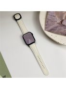 For Apple Watch 10 46mm / Ultra 2 / Ultra 49mm / 9 8 7 45mm / SE (2023) SE (2022) SE 6 5 4 44mm / 3 2 1 42mm Genuine Cow Leather Wrist Band - Beige