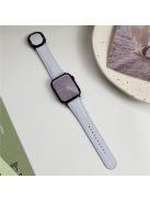 For Apple Watch 10 46mm / Ultra 2 / Ultra 49mm / 9 8 7 45mm / SE (2023) SE (2022) SE 6 5 4 44mm / 3 2 1 42mm Genuine Cow Leather Wrist Band - Light Grey