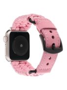 For Apple Watch 10 46mm / Ultra 2 / Ultra 49mm / 9 8 7 45mm / SE (2023) SE (2022) SE 6 5 4 44mm / 3 2 1 42mm Genuine Cow Watch Band   - Pink