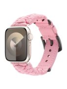 For Apple Watch 10 46mm / Ultra 2 / Ultra 49mm / 9 8 7 45mm / SE (2023) SE (2022) SE 6 5 4 44mm / 3 2 1 42mm Genuine Cow Watch Band   - Pink