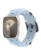 For Apple Watch 10 46mm / Ultra 2 / Ultra 49mm / 9 8 7 45mm / SE (2023) SE (2022) SE 6 5 4 44mm / 3 2 1 42mm Genuine Cow Watch Band  - Baby Blue