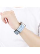 For Apple Watch 10 46mm / Ultra 2 / Ultra 49mm / 9 8 7 45mm / SE (2023) SE (2022) SE 6 5 4 44mm / 3 2 1 42mm Genuine Cow Watch Band  - Baby Blue