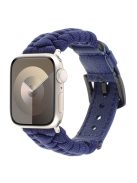 For Apple Watch 10 46mm / Ultra 2 / Ultra 49mm / 9 8 7 45mm / SE (2023) SE (2022) SE 6 5 4 44mm / 3 2 1 42mm Genuine Cow Watch Band  - Dark Blue