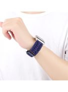 For Apple Watch 10 46mm / Ultra 2 / Ultra 49mm / 9 8 7 45mm / SE (2023) SE (2022) SE 6 5 4 44mm / 3 2 1 42mm Genuine Cow Watch Band  - Dark Blue