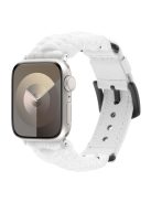 For Apple Watch 10 46mm / Ultra 2 / Ultra 49mm / 9 8 7 45mm / SE (2023) SE (2022) SE 6 5 4 44mm / 3 2 1 42mm Genuine Cow Watch Band  - White