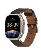 For Apple Watch 10 46mm / Ultra 2 / Ultra 49mm / 9 8 7 45mm / SE (2023) SE (2022) SE 6 5 4 44mm / 3 2 1 42mm Genuine Leather Watch Band - Dark Coffee