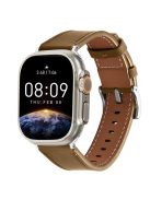 For Apple Watch 10 46mm / Ultra 2 / Ultra 49mm / 9 8 7 45mm / SE (2023) SE (2022) SE 6 5 4 44mm / 3 2 1 42mm Genuine Leather Watch Band - Light Brown