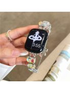 For Apple Watch 10 46mm / Ultra 2 / Ultra 49mm / 9 8 7 45mm / SE (2023) SE (2022) SE 6 5 4 44mm / 3 2 1 42mm Glass Watch Band  - Laser Colorful / Sliding