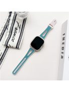 For Apple Watch 10 46mm / Ultra 2 / Ultra 49mm / 9 8 7 45mm / SE (2023) SE (2022) SE 6 5 4 44mm / 3 2 1 42mm Glitter Watch Strap - Cyan