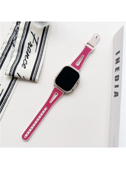 For Apple Watch 10 46mm / Ultra 2 / Ultra 49mm / 9 8 7 45mm / SE (2023) SE (2022) SE 6 5 4 44mm / 3 2 1 42mm Glitter Watch Strap - Hot Pink