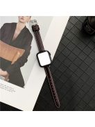 For Apple Watch 10 46mm / Ultra 2 / Ultra 49mm / 9 8 7 45mm / SE (2023) SE (2022) SE 6 5 4 44mm / 3 2 1 42mm Glossy PU Watch Band - Coffee