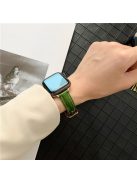 For Apple Watch 10 46mm / Ultra 2 / Ultra 49mm / 9 8 7 45mm / SE (2023) SE (2022) SE 6 5 4 44mm / 3 2 1 42mm Glossy PU Watch Band - Green