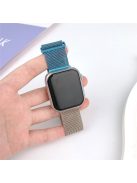 For Apple Watch 10 46mm / Ultra 2 / Ultra 49mm / 9 8 7 45mm / SE (2023) SE (2022) SE 6 5 4 44mm / 3 2 1 42mm Gradient Milanese Strap - Blue+Rose Gold