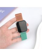 For Apple Watch 10 46mm / Ultra 2 / Ultra 49mm / 9 8 7 45mm / SE (2023) SE (2022) SE 6 5 4 44mm / 3 2 1 42mm Gradient Milanese Strap - Orange+Green